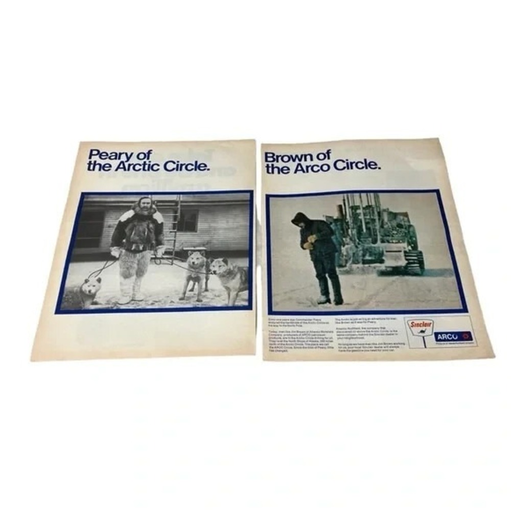 1970 Sinclair Arco Brown of the Arco Cir Double Page Original Vintage Print Ad